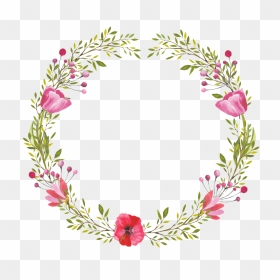 Pink Beautiful Decorative Garland Png Free Buckle - Flower Wreath Transparent Background, Png Download - holly garland png