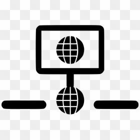 Globe Network Link, HD Png Download - globe black and white png