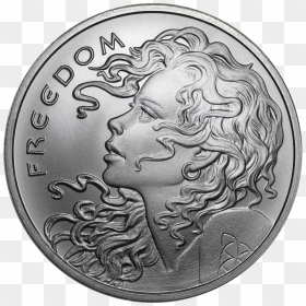 1 Oz Freedom Girl Silver Round, HD Png Download - silver shield png