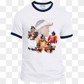 Peyton Manning Goat Personalized Ringer T-shirt - Cartoon, HD Png Download - peyton manning png