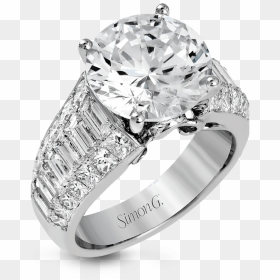 Diamond Engagement Ring - Simon G Engagement Ring, HD Png Download - engagement rings png