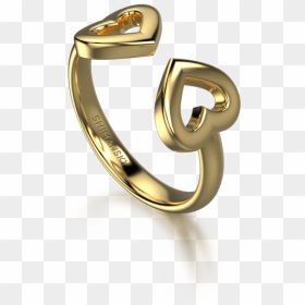 Two Hearts Open Pave Ring - Body Jewelry, HD Png Download - two hearts png