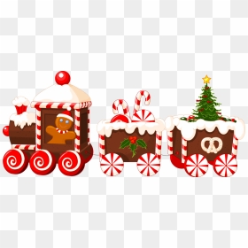 Soloveika Gingerbread Clip - Transparent Christmas Train Clipart, HD Png Download - christmas candy png