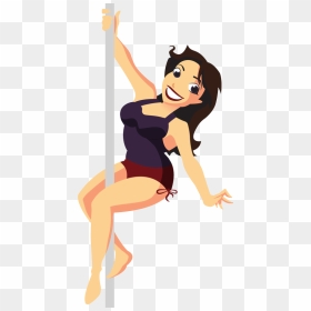 Transparent Pole Dancer Clipart - Sexy Girl Pole Dancing Cartoon, HD Png Download - stripper pole png