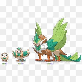 Rowlet Fake Evolution By Coalbones-da3tgwm - Evolved Form Of Rowlet, HD Png Download - rowlet png