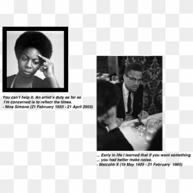 Nina Simone And Malcolm X, HD Png Download - malcolm x png