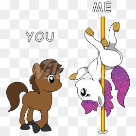 Stripper Pole & Horses Glitter - Stripper Horse, HD Png Download - stripper pole png