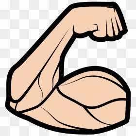 Flexing Biceps - Strong Arms Clipart, HD Png Download - bicep png