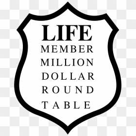 Million Dollar Round Table Logo Black And White - Member Million Dollar Round Table, HD Png Download - parental advisory sticker png