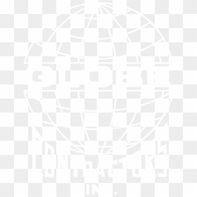 Globe Contractors, HD Png Download - globe black and white png