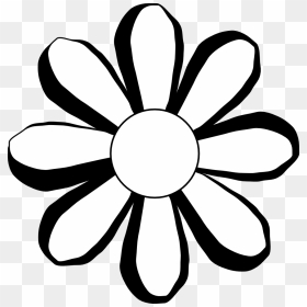 Cute Star Clipart Groovy Black And White Image Transparent - Black And White Images Of Flower, HD Png Download - cute star png