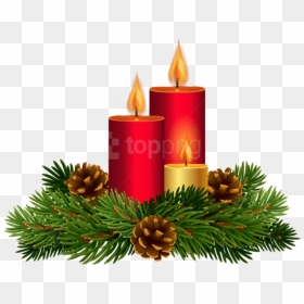 Free Png Christmas Candle Decor Transparent Png - Transparent Christmas Candle Clip Art, Png Download - christmas candle png
