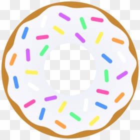 Donut Vanilla Sprinkles - Donut With Sprinkles Clipart, HD Png Download - sprinkle png