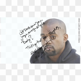 Kanye West Head - Writing, HD Png Download - kanye west head png