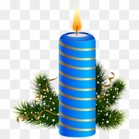 Christmas Candles Png - Free Clipart Blue Christmas, Transparent Png - christmas candle png