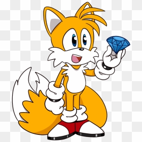 Tails And Chaos Emerald, HD Png Download - chaos emeralds png