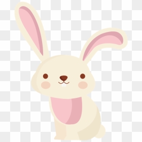 Easter Bunny Rabbit Cartoon Illustration - Domestic Rabbit, HD Png Download - cute bunny png
