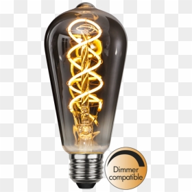 Led Lamp E27 St64 Decoled Spiral Smoke - Led E27 Filament, HD Png Download - gold smoke png