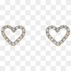 Earrings, HD Png Download - diamond heart png