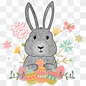 Easter Bunny Euclidean Vector Hipster Clip Art - Transparent Easter Bunny Vector, HD Png Download - cute bunny png