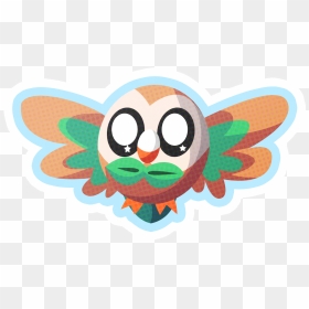 “ Simple Animation Of This New Cutie Rowlet Is One - Pokemon Animated Gifs Rowlet, HD Png Download - rowlet png