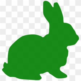 Green Rabbit Silhouette, HD Png Download - cute bunny png
