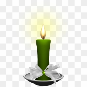 Clipart Candle Green Candle - Green Candle Png, Transparent Png - christmas candle png