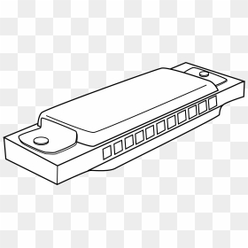 Coloring Page Free Clip - Clip Art Harmonica, HD Png Download - harmonica png