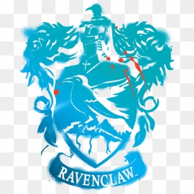 Wall Decal - Revenclaw Crest - Harry Potter And The Deathly Hallows, HD Png Download - harry potter lightning bolt png