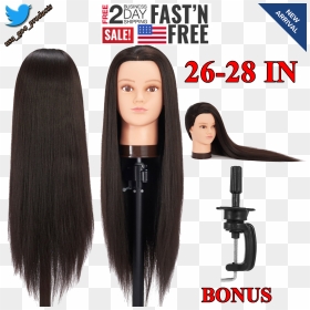 Mannequin Head With Hair Female Makeup Cosmetology - Hair, HD Png Download - mannequin head png