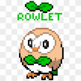 Rowlet Pokemon Pixel Art, HD Png Download - rowlet png