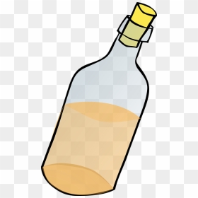 Sand, Glass, Wine, Drawing, Bottle, Cartoon, HD Png Download - message in a bottle png