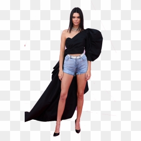 Kendall Jenner Outfits Denim Shorts, HD Png Download - kendall jenner png