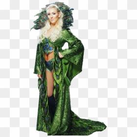 Pack New Renders Green Charlotte - Charlotte Flair Peacock, HD Png Download - charlotte flair png