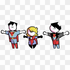 Superman, Supergirl And Superboy, HD Png Download - superboy png