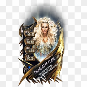 Wwesc S6 Charlotte Flair Vanguard - Wwe Supercard Vanguard Cards, HD Png Download - charlotte flair png