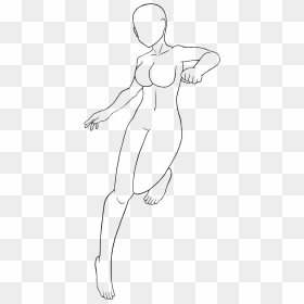 How To Draw Anime Arms Nose - Anime Girl Base Full Body, HD Png Download - anime nose png
