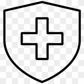 Cross, HD Png Download - black shield png