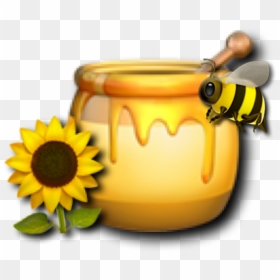 #honey #bee #emoji #honeyemoji #overlay #pantone #sunflower - Honey Png Emoji, Transparent Png - bee emoji png