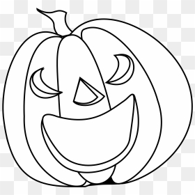 28 Collection Of Black And White Halloween Pumpkin - White Transparent Pumpkin Clip Art, HD Png Download - scary pumpkin png