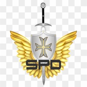 Supernatural Police Department - Golden Angel Wings Png, Transparent Png - supernatural symbol png