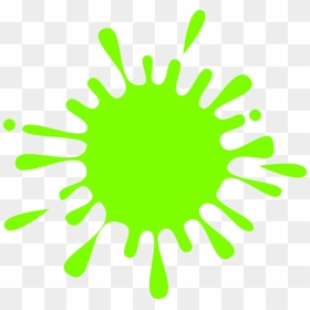 Transparent Green Paint Splash Png - Neon Splats Clip Art, Png Download - beer splash png
