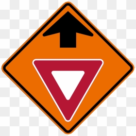 Yield Ahead Symbol - Stop Ahead Sign Road Work, HD Png Download - yield sign png