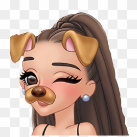 Ariana Grande Arianagrande Music Arimoji Dog Dogfilter - Cute Snapchat Filter Drawings, HD Png Download - snapchat hotdog png