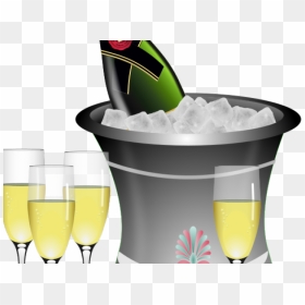 Wine In An Ice Bucket Png, Transparent Png - champagne emoji png