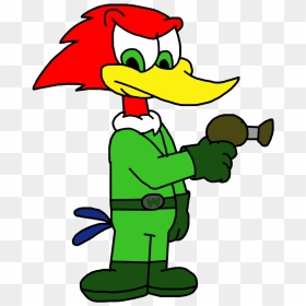 Woody Woodpecker As Space Hero By - Buzz Buzzard, HD Png Download - woody woodpecker png