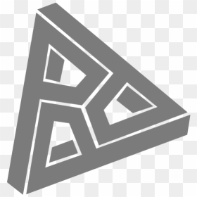 Penrose Triangle Png - Illusion Rectangle Logo, Transparent Png - triangle.png