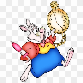 Alice In Wonderland Characters Rabbit, HD Png Download - alice in wonderland clock png