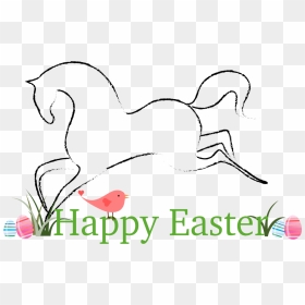 Easter Clipart Horse - Easter Horse Clipart, HD Png Download - easter border png