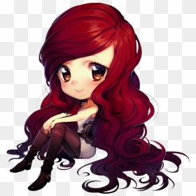 Thumb Image - Cute Chibi Red Hair Girl, HD Png Download - anime chibi png
